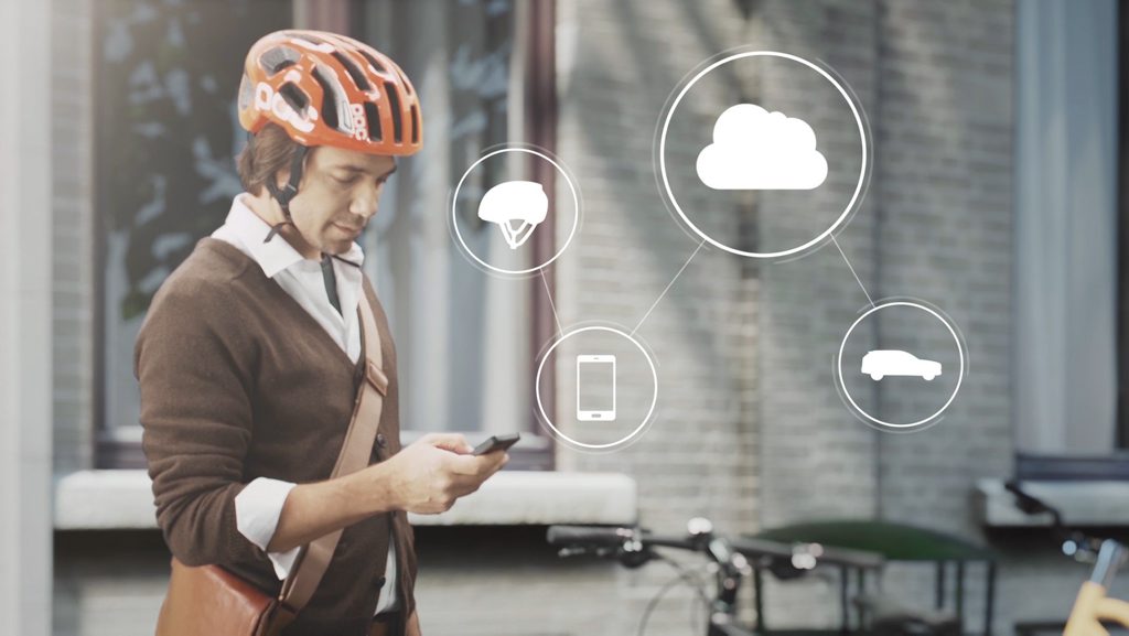 Volvo has developed a system which automatically communicates between car and cyclist. Volvo has developed a system which automatically communicates between car and cyclist.